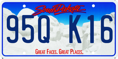 SD license plate 95QK16