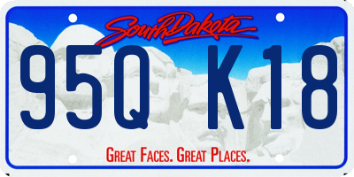 SD license plate 95QK18