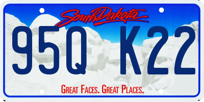 SD license plate 95QK22