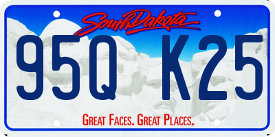 SD license plate 95QK25