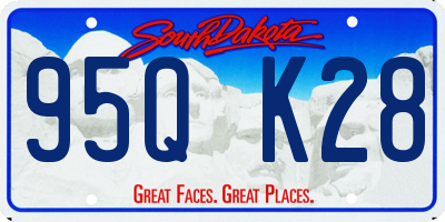 SD license plate 95QK28