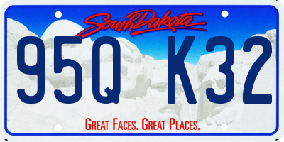 SD license plate 95QK32
