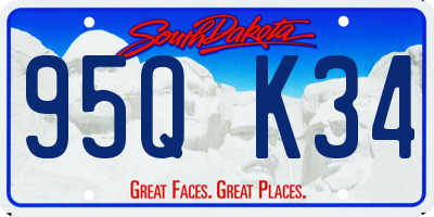 SD license plate 95QK34