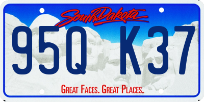 SD license plate 95QK37