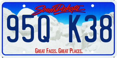 SD license plate 95QK38