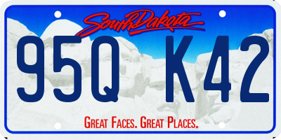 SD license plate 95QK42