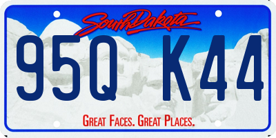 SD license plate 95QK44