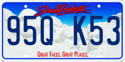SD license plate 95QK53