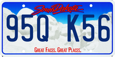 SD license plate 95QK56