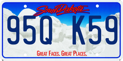 SD license plate 95QK59
