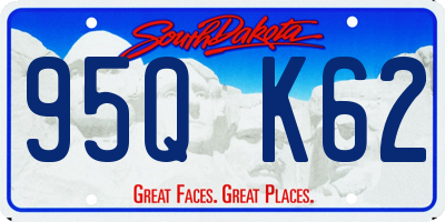 SD license plate 95QK62