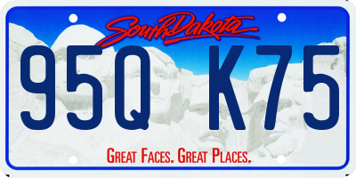 SD license plate 95QK75