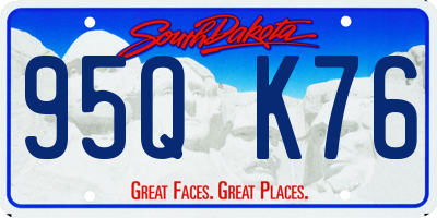 SD license plate 95QK76