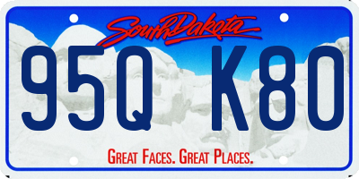 SD license plate 95QK80