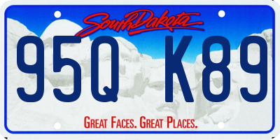 SD license plate 95QK89