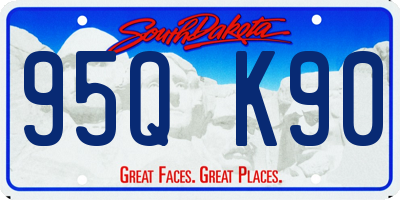 SD license plate 95QK90