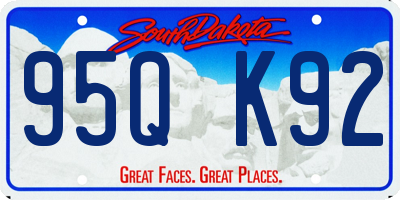 SD license plate 95QK92