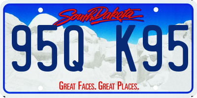 SD license plate 95QK95