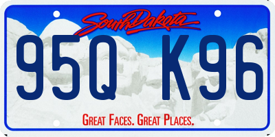 SD license plate 95QK96