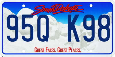 SD license plate 95QK98