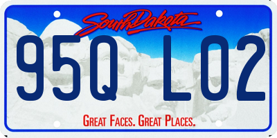 SD license plate 95QL02