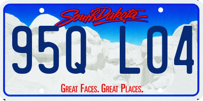 SD license plate 95QL04