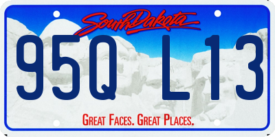 SD license plate 95QL13