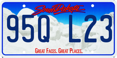 SD license plate 95QL23