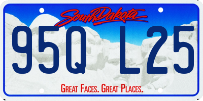 SD license plate 95QL25