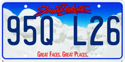 SD license plate 95QL26