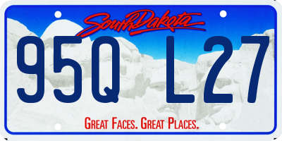 SD license plate 95QL27