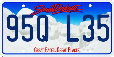 SD license plate 95QL35