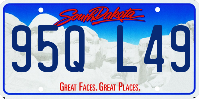 SD license plate 95QL49