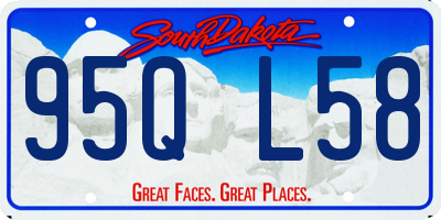 SD license plate 95QL58