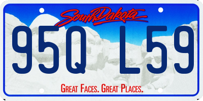 SD license plate 95QL59