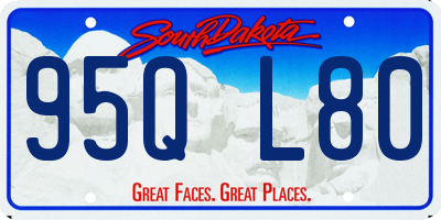 SD license plate 95QL80