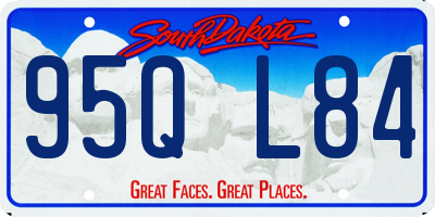 SD license plate 95QL84