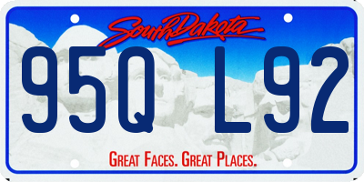 SD license plate 95QL92