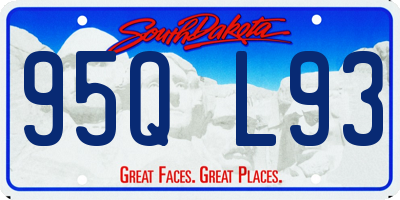 SD license plate 95QL93