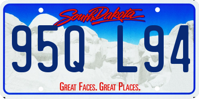 SD license plate 95QL94