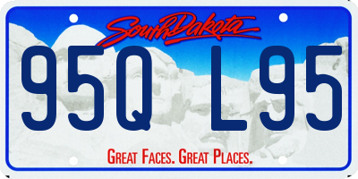 SD license plate 95QL95