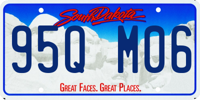 SD license plate 95QM06