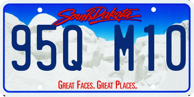SD license plate 95QM10