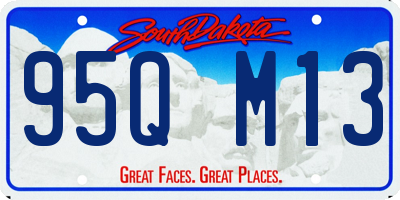 SD license plate 95QM13