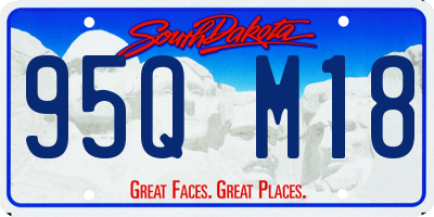 SD license plate 95QM18