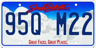 SD license plate 95QM22