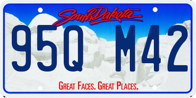 SD license plate 95QM42