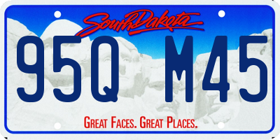SD license plate 95QM45