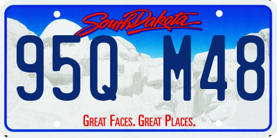 SD license plate 95QM48