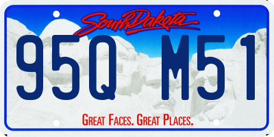 SD license plate 95QM51